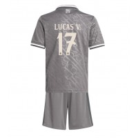 Camiseta Real Madrid Lucas Vazquez #17 Tercera Equipación Replica 2024-25 para niños mangas cortas (+ Pantalones cortos)